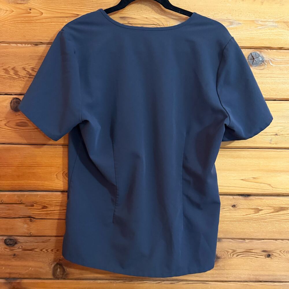 Figs Technical Collection Blue Scrub Top Size Large - Picture 2 of 5
